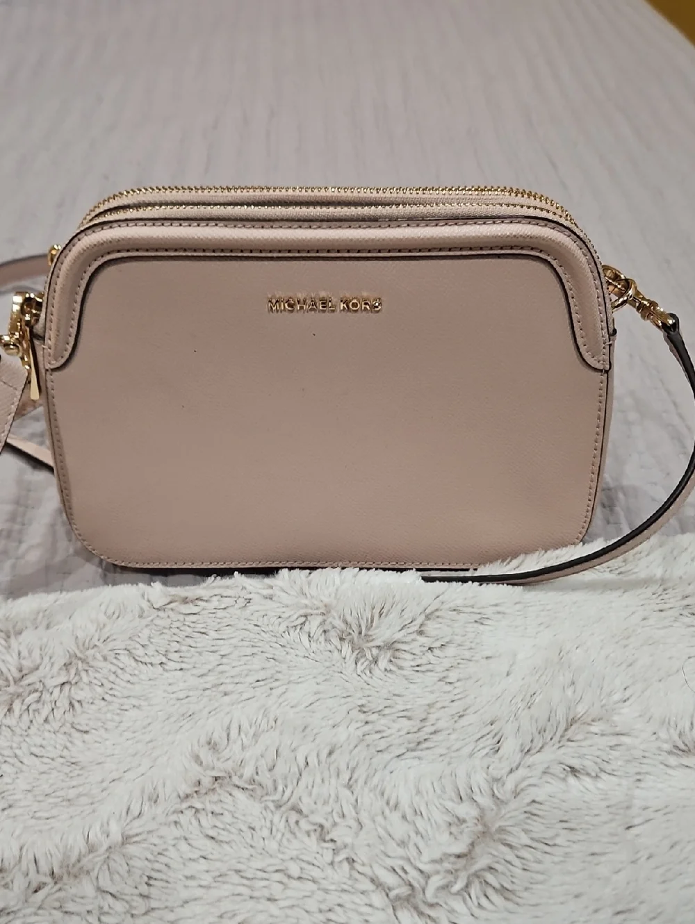 Michael Kors Pale Pink Leather Crossbody Bag